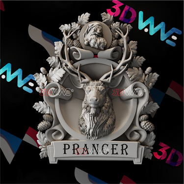 SANTA CLAUS & REINDEER 3d stl 3DWave.us